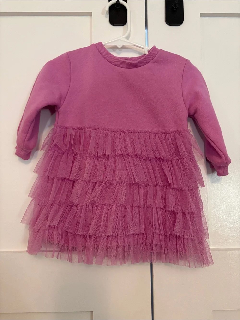 Habitual Girls' Mauve Pink Layered Tulle Dress